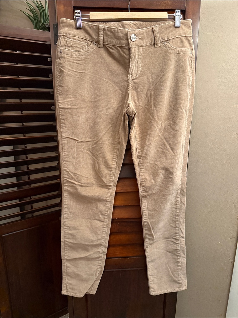 Maurice’s Tan Stretch Corduroy Pants - Classic Straight Fit Large